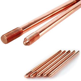 Cọc tiếp địa thép mạ đồng phi 14,16, 20 dài 1,5m, Kim Đồng dài 70cm,1m,1.5m, cọc tiếp địa đồng, cọc tiếp địa thép mạ