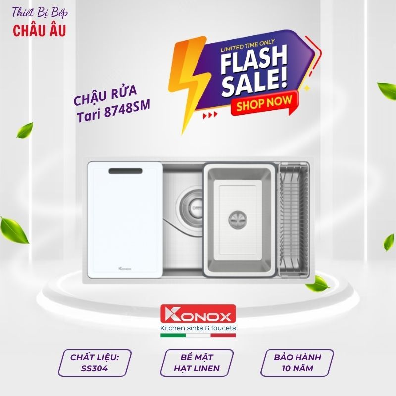 Chậu Rửa Bát Konox Tari 8748SM TINH TẾ CHUẨN NHẬT – TỐI GIẢN MÀ ĐẲNG CẤP
