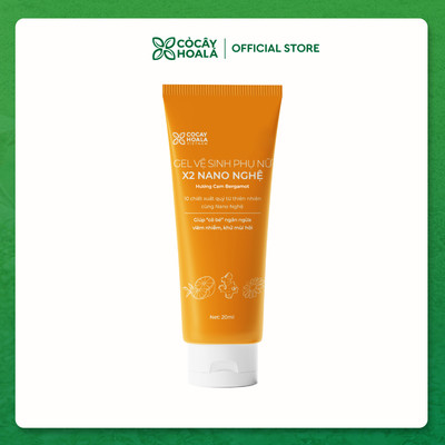 Dung Dịch Vệ Sinh Phụ Nữ Gel X2 Nano Nghệ Cỏ Cây Hoa Lá 20ml Làm Sạch Dịu Nhẹ, Hương Nghệ