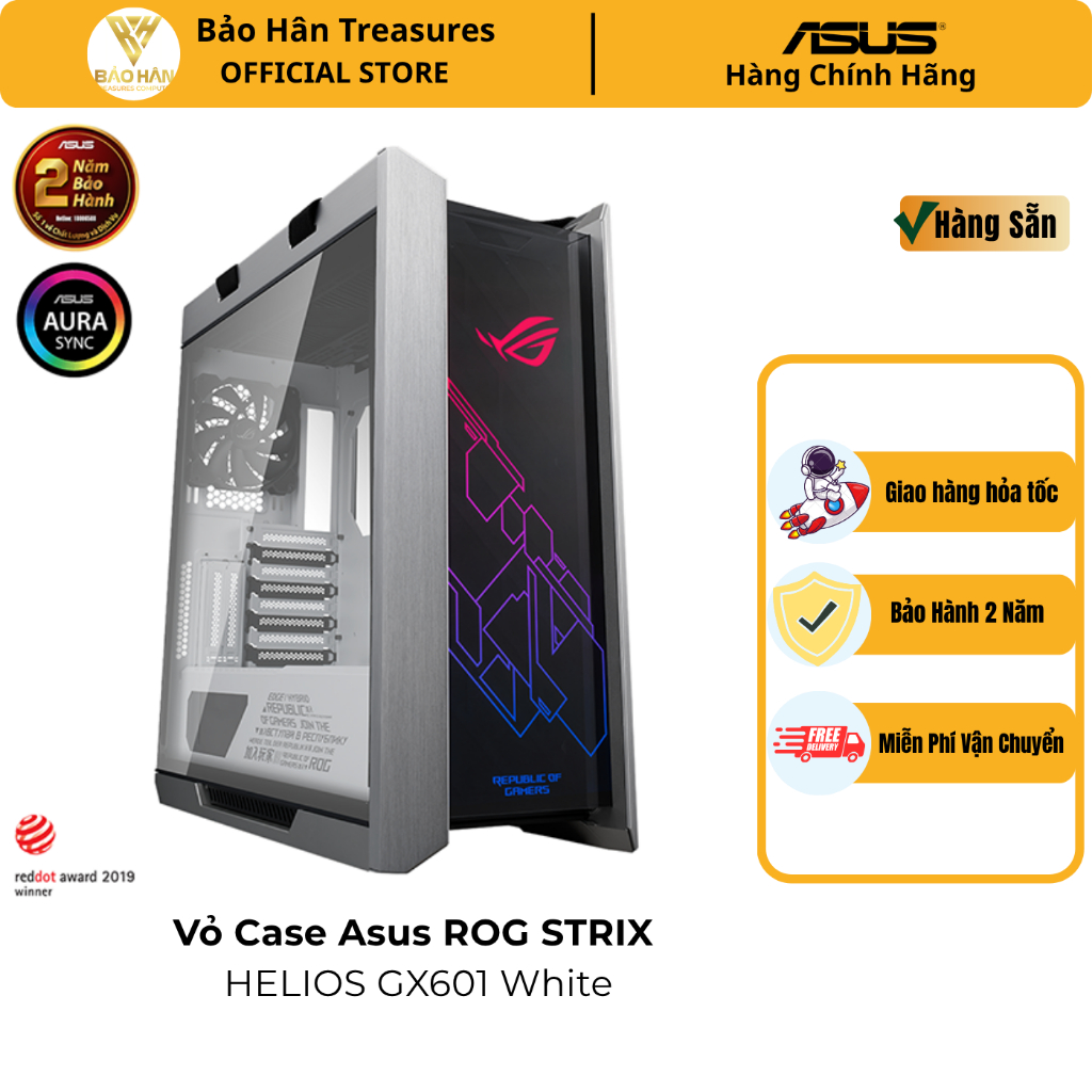 Vỏ Case ASUS ROG Strix Helios GX601 (White / SP005254) - Hàng Chính Hãng