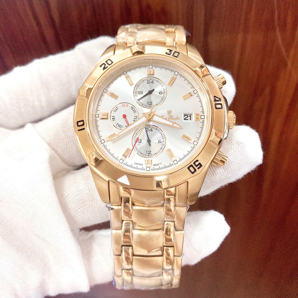Đồng hồ đeo tay nam thể thao 0asis OP máy pin size 44mm fullbox dây kim loại cao cấp chống nước