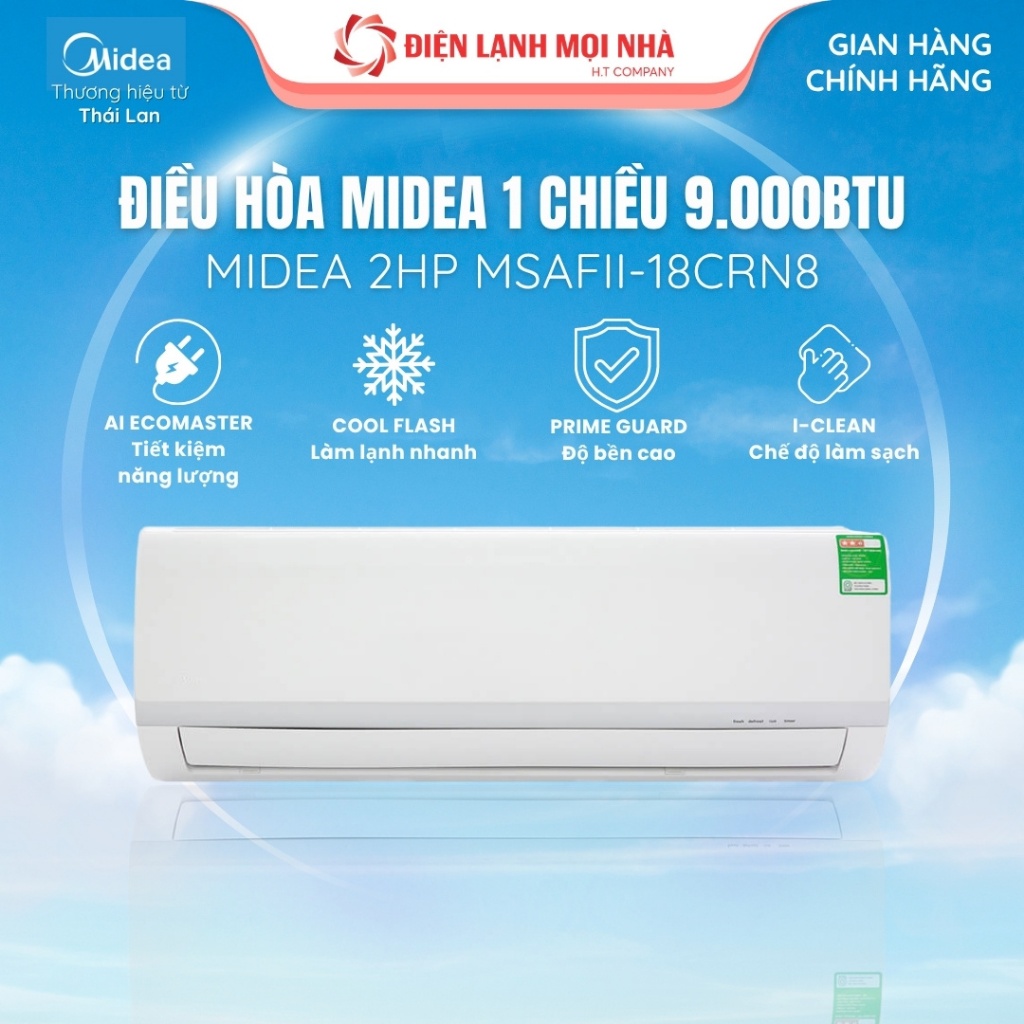 Điều Hòa|Máy Lạnh Midea 2HP MSAFII-18CRN8 Không Tiết Kiệm Điện – Làm Lạnh Nhanh, Phòng 20–30m²
