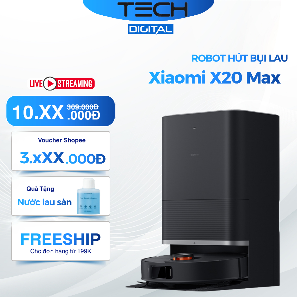 [Hỏa Tốc 2H] Xiaomi X20 Max | Xiaomi X20 Pro Robot Hút Bụi Lau Nhà - Bản Quốc Tế