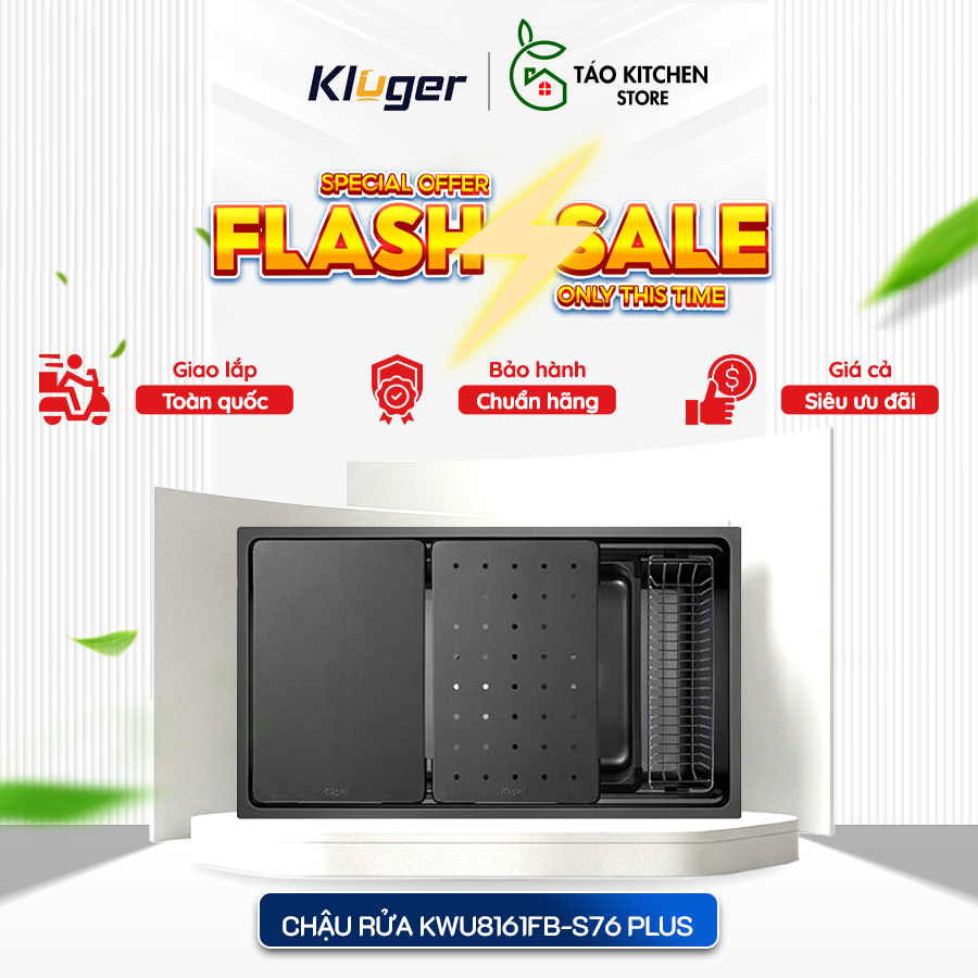 Chậu rửa chén Kluger KWU8161FB - S76 – Chậu Rửa Bát Cho Không Gian Hẹp