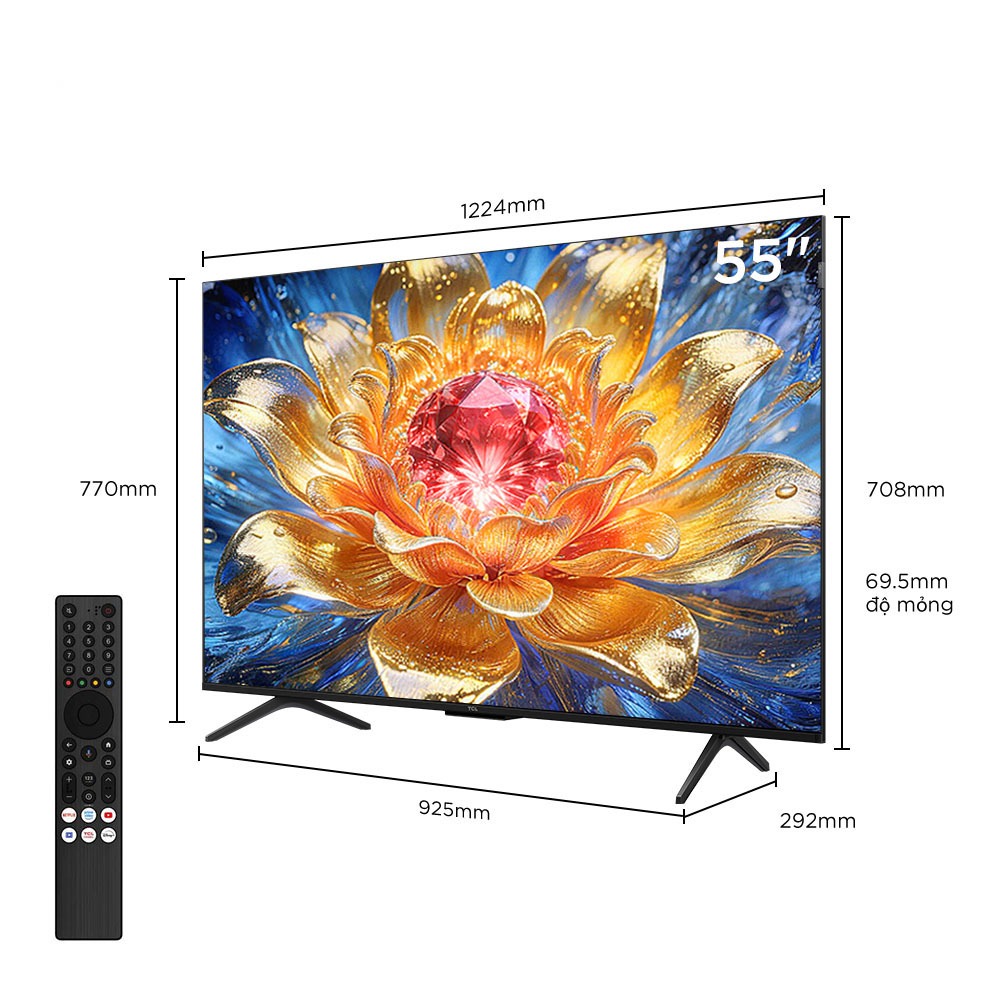 【QD-Mini】55inch , 4K QD-MiniLED Google TV TCL 55T8D  2026 mới , Tần Số Quét 144Hz, ONKYO 2.1, Lắp 0Đ HN HCM | BigBuy360 - bigbuy360.vn
