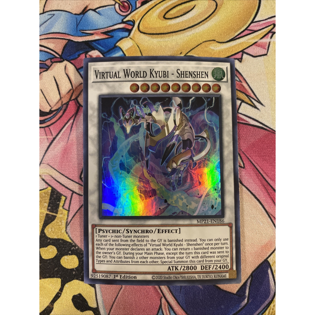 Super rare mp21 Lá bài thẻ Yugioh Virtual World Kyubi - Shenshen syn