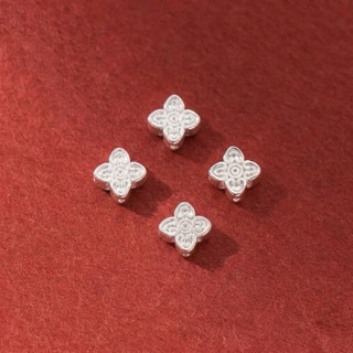 [S925] Charm bạc cỏ 4 lá cánh họa tiết - MH957 MOCHUONG JEWELRY