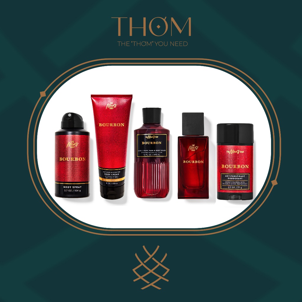 BOURBON | Sản Phẩm Tắm Dưỡng Xịt Thơm Khử Mùi Dành Cho Nam Body Spray Body Wash Body Mist
