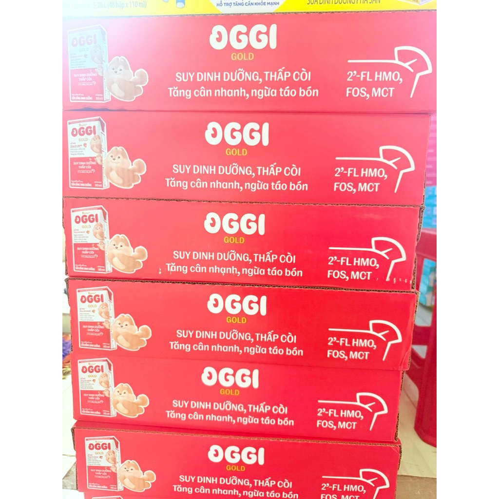 [Thùng 110ml] Sữa Bột Pha sẵn Oggi Gold Tăng cân, Tăng cường miễn dịch