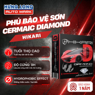 Dung Dịch Phủ Ceramic, Phủ Sơn Xe Ô Tô Hikari Diamond 9H Siêu Bóng Chống Trầy UV Bền Lâu 5 Năm