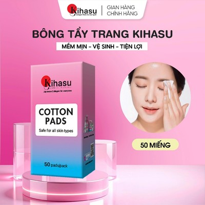 [QUÀ TẶNG KHÔNG BÁN] Bông Tẩy Trang Kihasu Làm Sạch Vệ Sinh Tiện Lợi