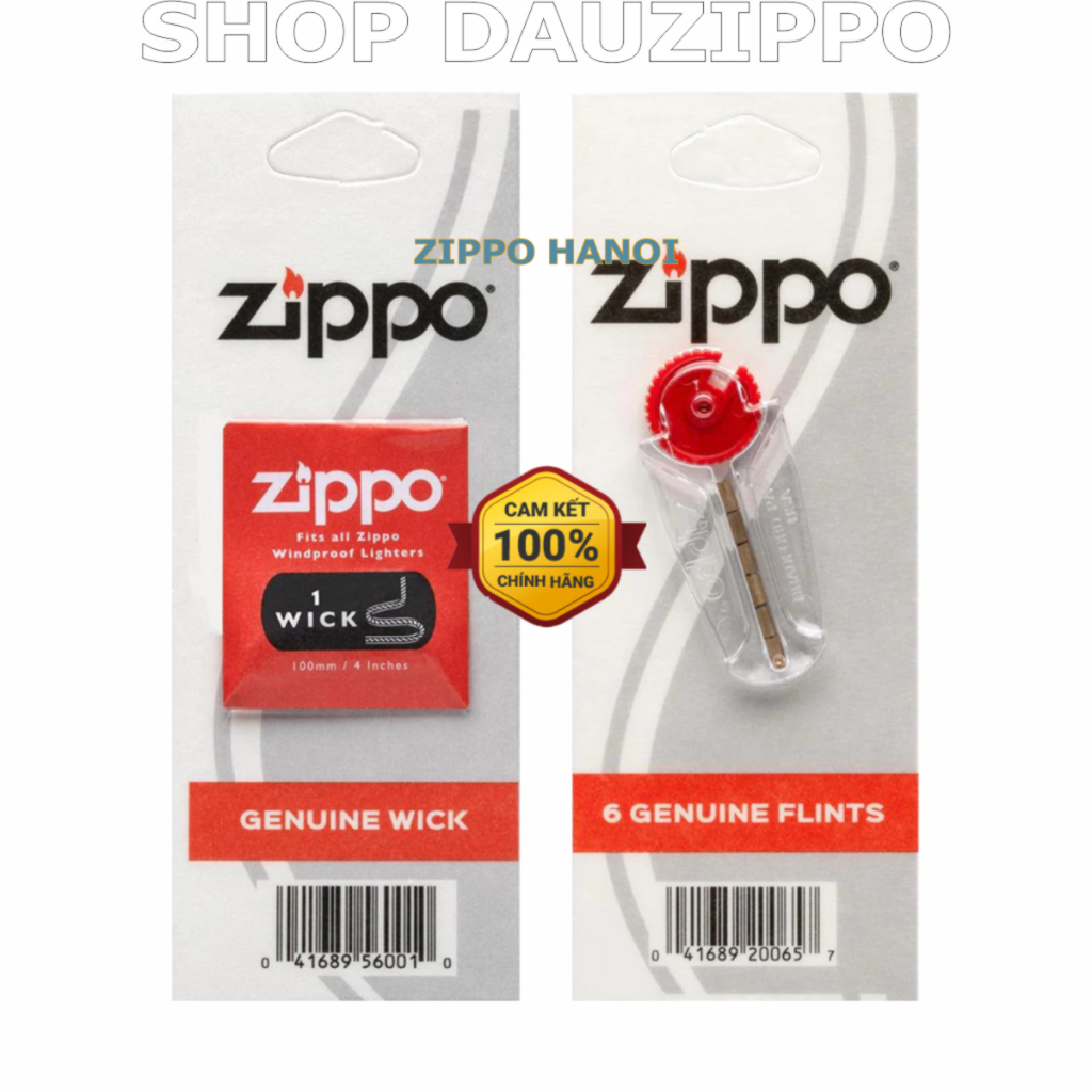[Chính Hãng Zippo Mỹ] Đá (Genuine Flints) và Bấc (Tim – Genuine Wick) cho Zippo – Made in USA