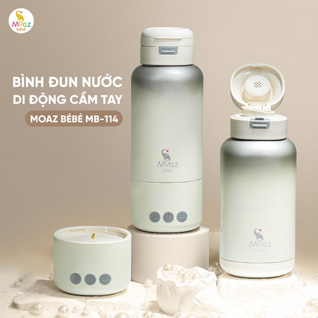 (tặng túi - bh 1 năm) Bình đun nước di động cầm tay Moaz BéBé MB114