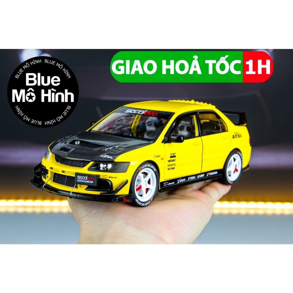 Xe mô hình Mitsubishi Lancer Evo IX JDM 1:24 Vàng