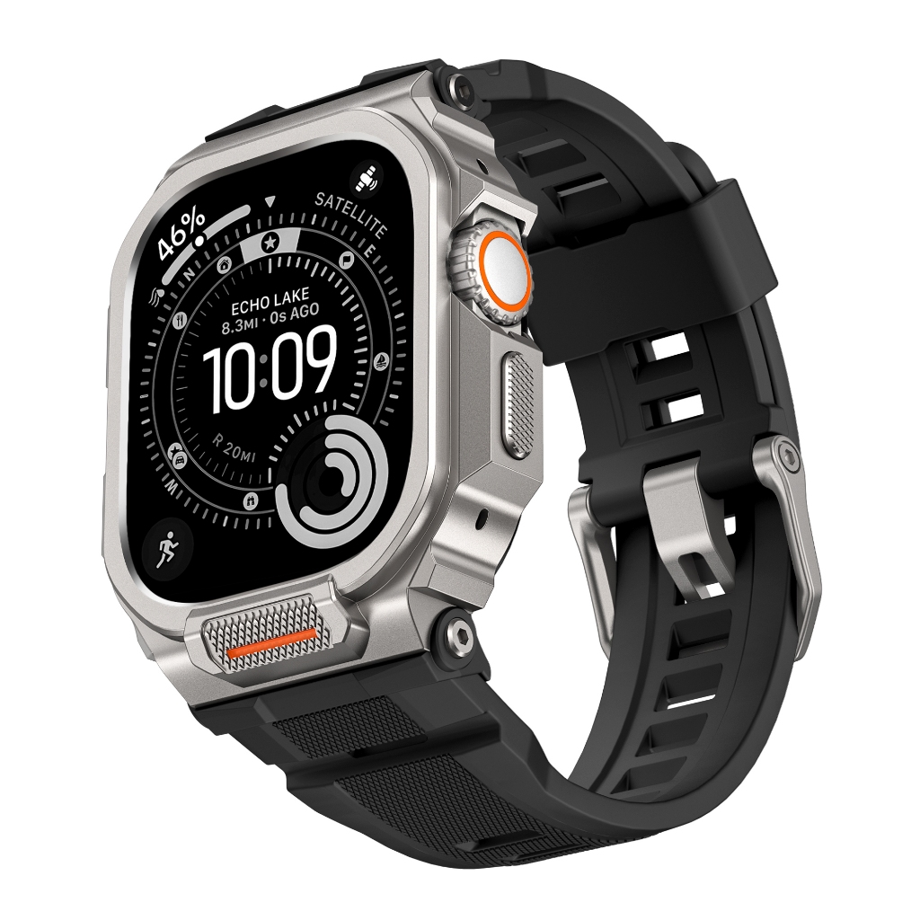 Ốp Case tích hợp dây đeo Kim Loại choTáo iWatch Series 10/11 46mm & Táo  iWatch Ultra 1/2/3 49mm