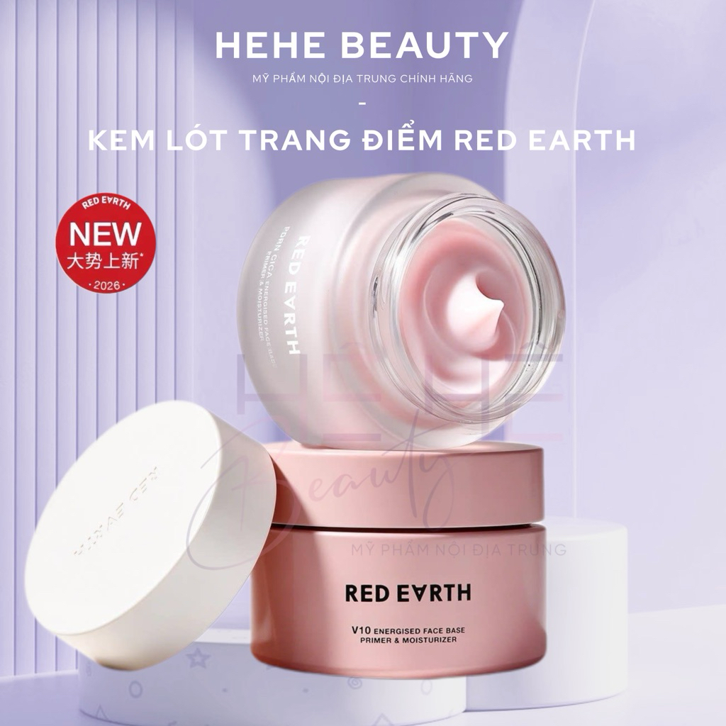 RED EARTH - Kem Lót RED EARTH Dưỡng Ẩm Da Mặt RED EARTH V10 - Che Lỗ Chân Lông Và Dưỡng Ẩm Cao Cấp