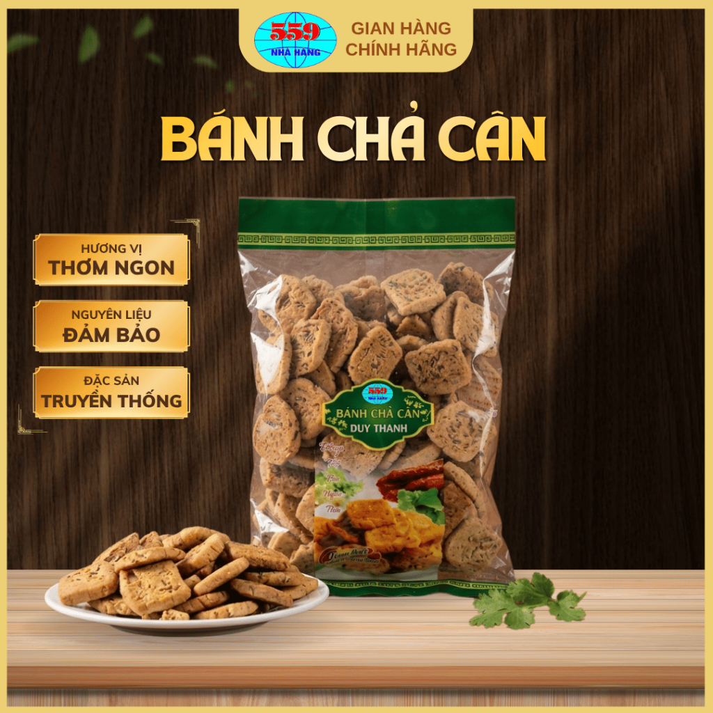 Bánh Chả Cân 400g Giòn Bùi Đặc Sản Hải Dương 559 - Chuẩn Hương Vị Cổ Truyền