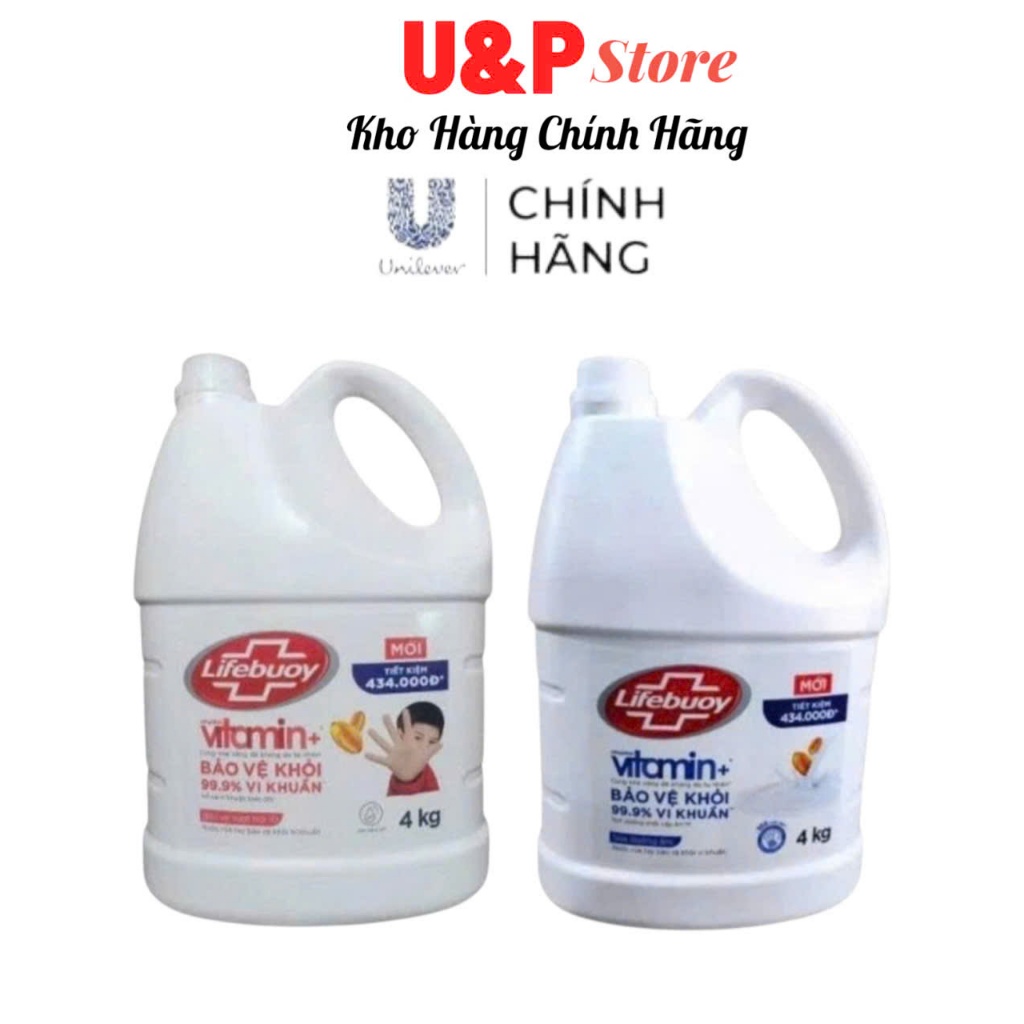 Nước Rửa Tay Lifebuoy Can 4KG Siêu Tiết Kiệm