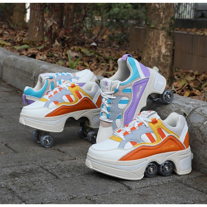 Giày patin 4 bánh gấp gọn