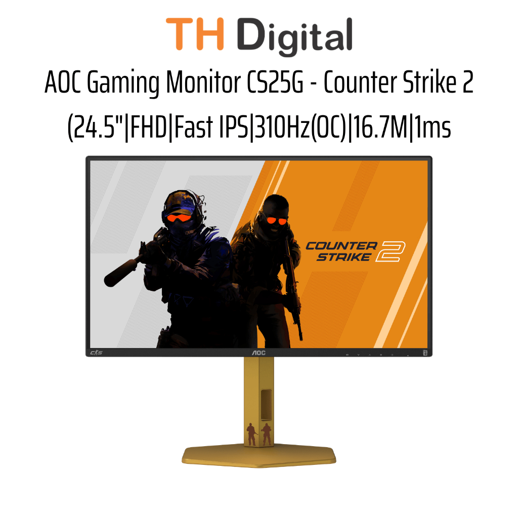 Màn hình Gaming AOC CS25G 24.5" FHD Fast IPS 310Hz 1ms 0.3ms (MPRT) HDR400 Counter-Strike 2 Edition