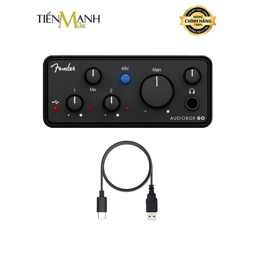 [Chính Hãng] Soundcard Fender AudioBox Go - Sound Card Bộ Thu Âm Thanh Hát Livestream Audio Box Inte
