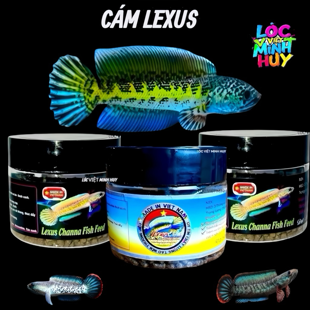 Cám lexus channa fish fee-Lexus for Auranti  cám cao cấp cho lóc lạnh,khung xương,nan kỳ finch cao-m