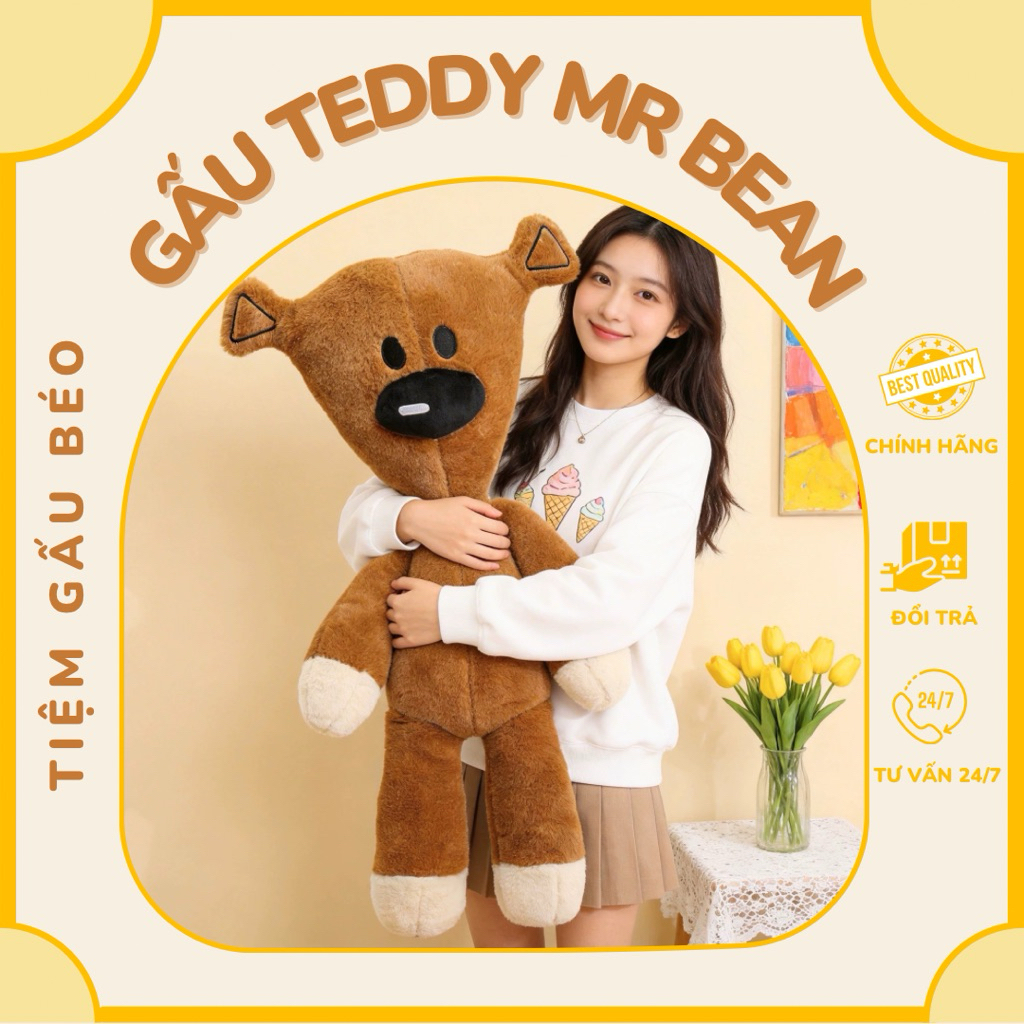 Gấu Bông Teddy Mr Bean, gấu mr bean dễ thương- Quà tặng bạn gái
