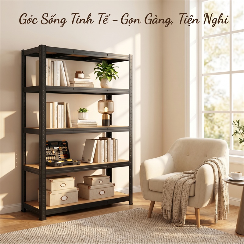 [Siêu rẻ] BMZAR Kệ sắt v lỗ đựng đồ đa năng Kệ Bếp Sắt + bảng gỗ Kệ sắt đa năng Mỗi tầng có thể chịu được tải trọng 20kg | BigBuy360 - bigbuy360.vn