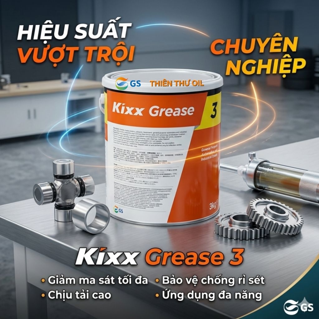Mỡ Đa Dụng Kixx Grease 3 - 3Kg