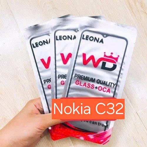 Kính Nokia C32 ép liền keo, kính oca nokia c32, kính ép liền keo oca