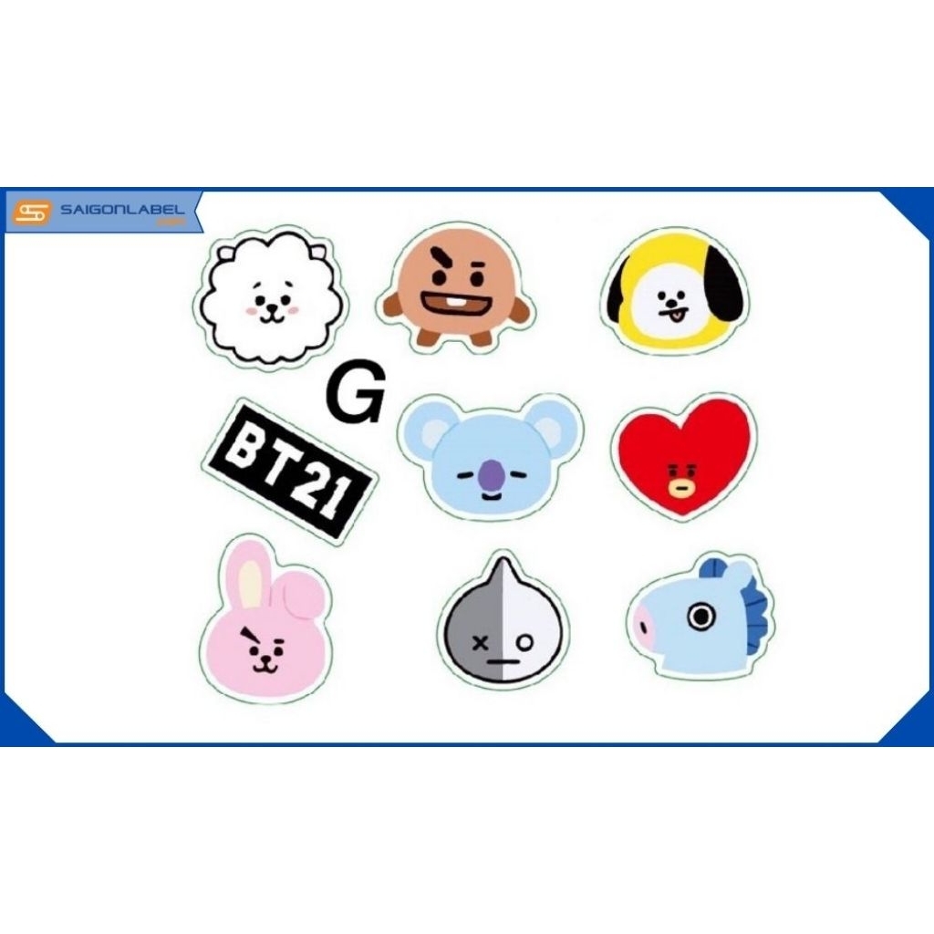 sticker bt21 dễ thương