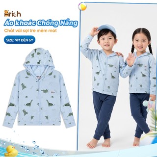Áo khoác chống nắng Arich, áo chống nắng cho bé vải sợi tre petit, mềm, mát, cho bé trai, bé gái từ 9 tháng - 6 tuổi