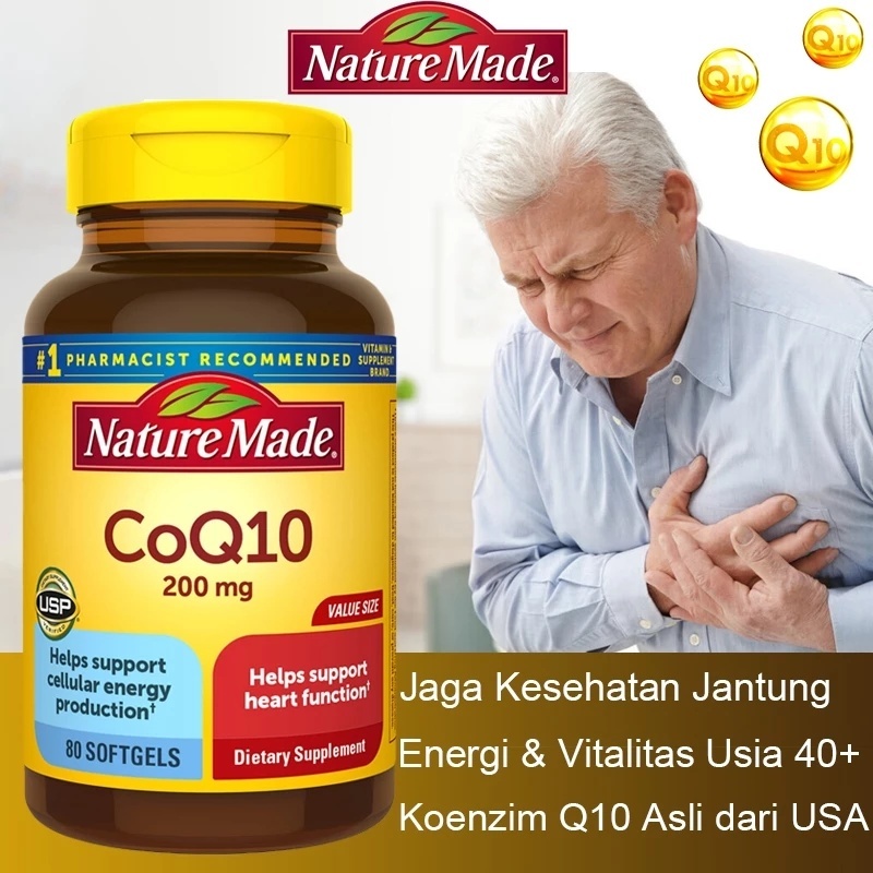 Viên Uống Bổ Tim Mạch ngừa Đột Quỵ CoQ10 200mg Nature Made hộp 140 viên
