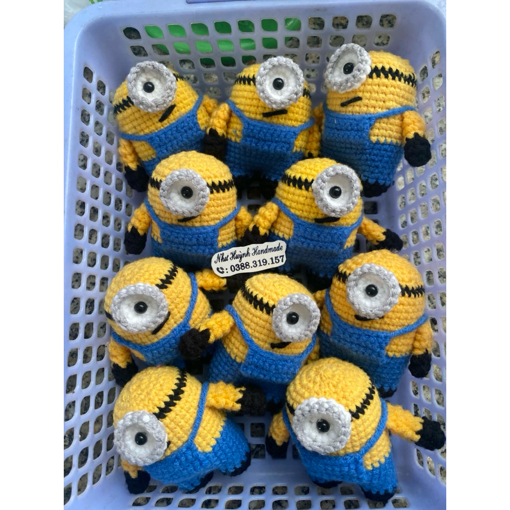 móc khoá len minion