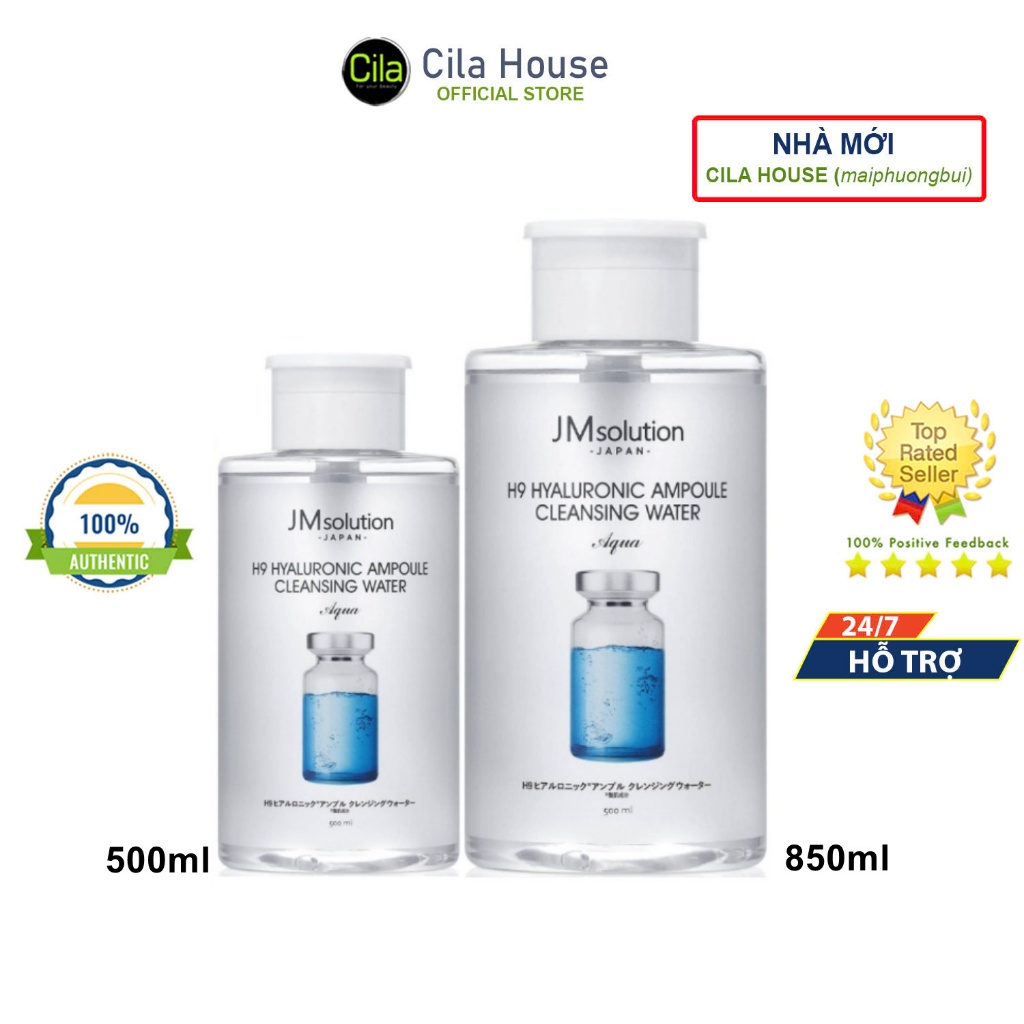 Nước Tẩy Trang JM Solution H9 Hyaluronic Ampoule Cleansing Water - Cila House