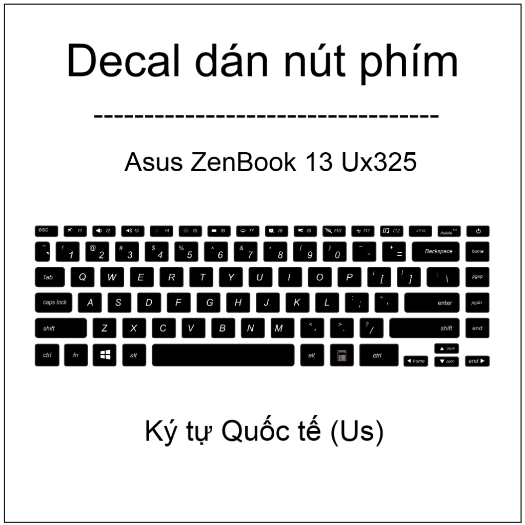 Decal dán nút phím Asus ZenBook 13 UX325