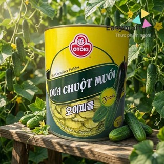 Dưa chuột muối (Slice Cucumber Pickles) Otoki hộp 3kg, chua giòn ngon