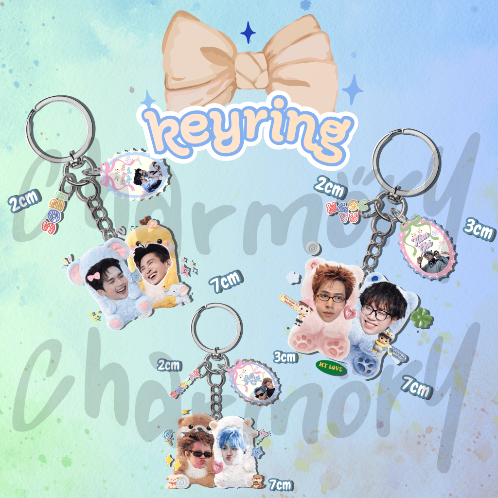 Móc khóa 3 charm in hình OTP ATSH |NGOCVU - SONBINH - RHYCAP | ANH TRAI SAY HI