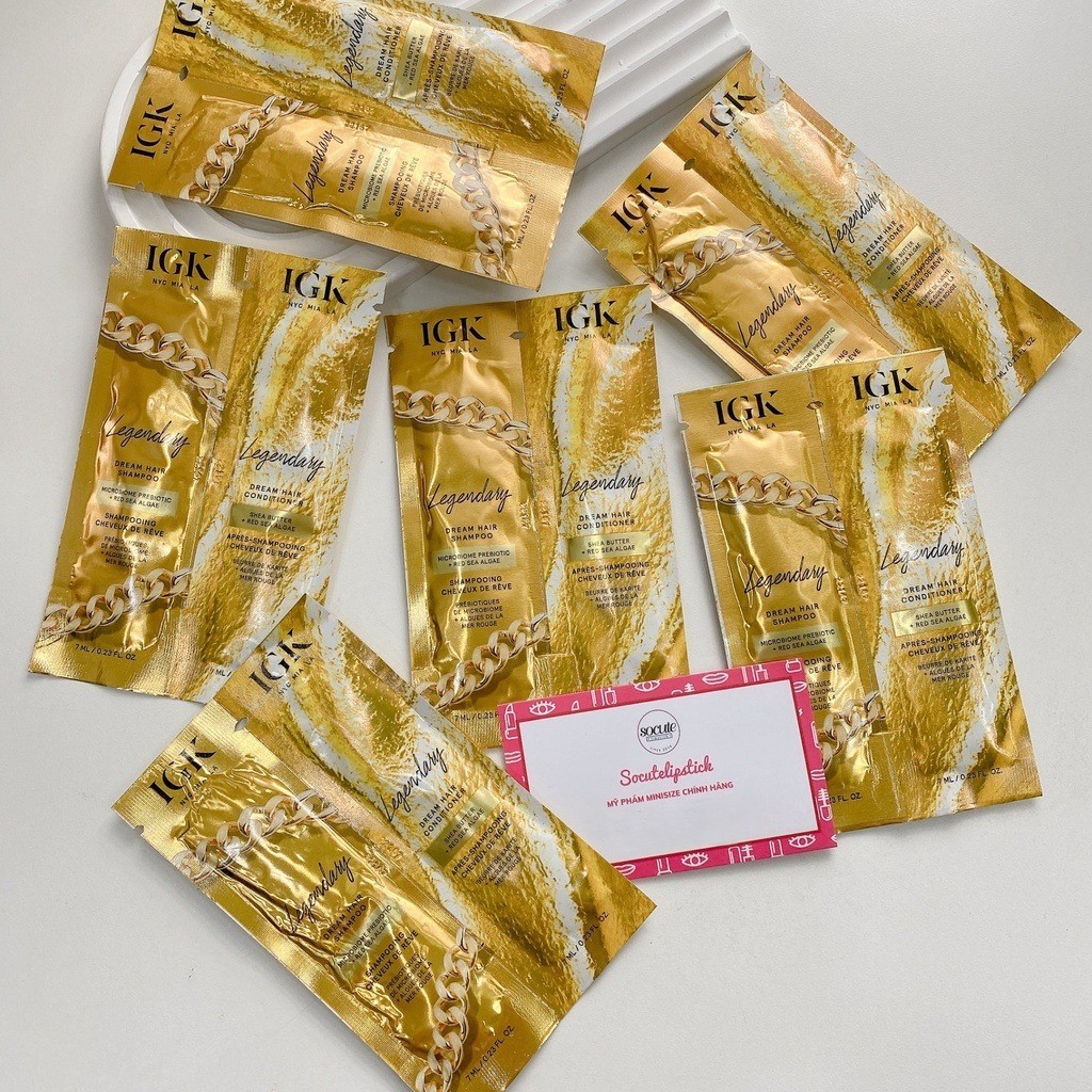 Socutevn - Sample Dầu Gội Xả IGK Legendary Dream Hair Shampoo 7mlx 2