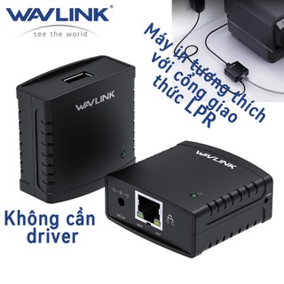 Wavlink Máy chủ In USB Mạng, Chia sẻ In qua LAN, LPR, 10/100Mbps, Win/Mac, Không cần Driver