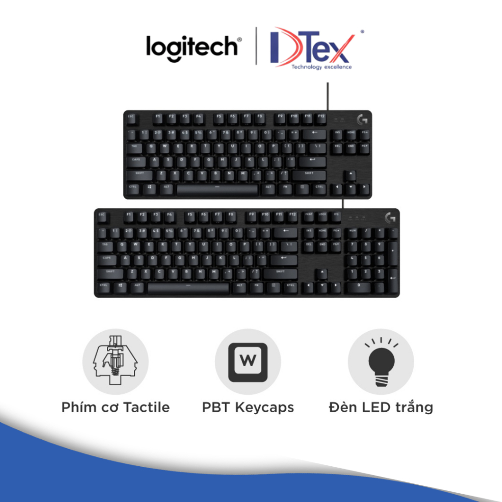 Bàn phím cơ game Logitech G413 TKL SE | G413 SE Full size – Keycap PBT, Anti-Ghosting