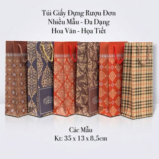 Túi giấy đựng rượu đơn combo 100c