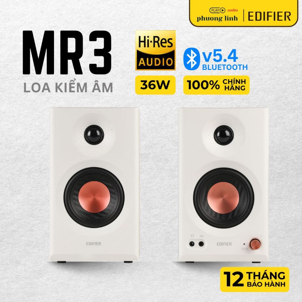 Loa Bluetooth Kiểm Âm Chuẩn Studio EDIFIER MR3/MR5 - 36W - Nghe Nhạc Hay - 12 Tháng Bảo Hành