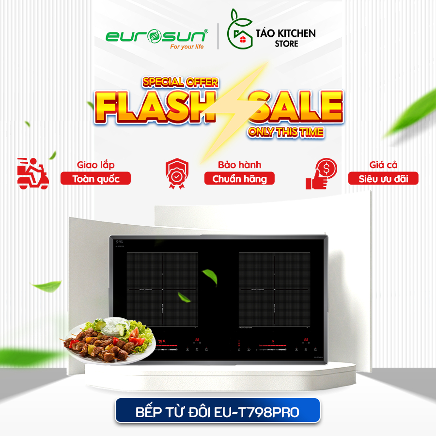 Bếp từ đôi Eurosun EU-T798Pro nhập khẩu Malaysia – Nấu nhanh, an toàn, bền bỉ vượt trội