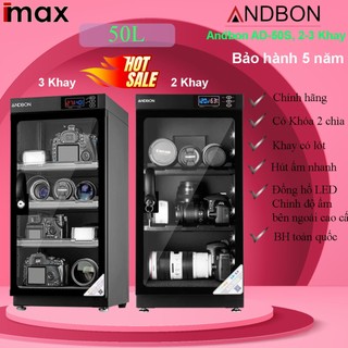 Tủ chống ẩm 50L Andbon AD-50S, cao cấp, chính hãng