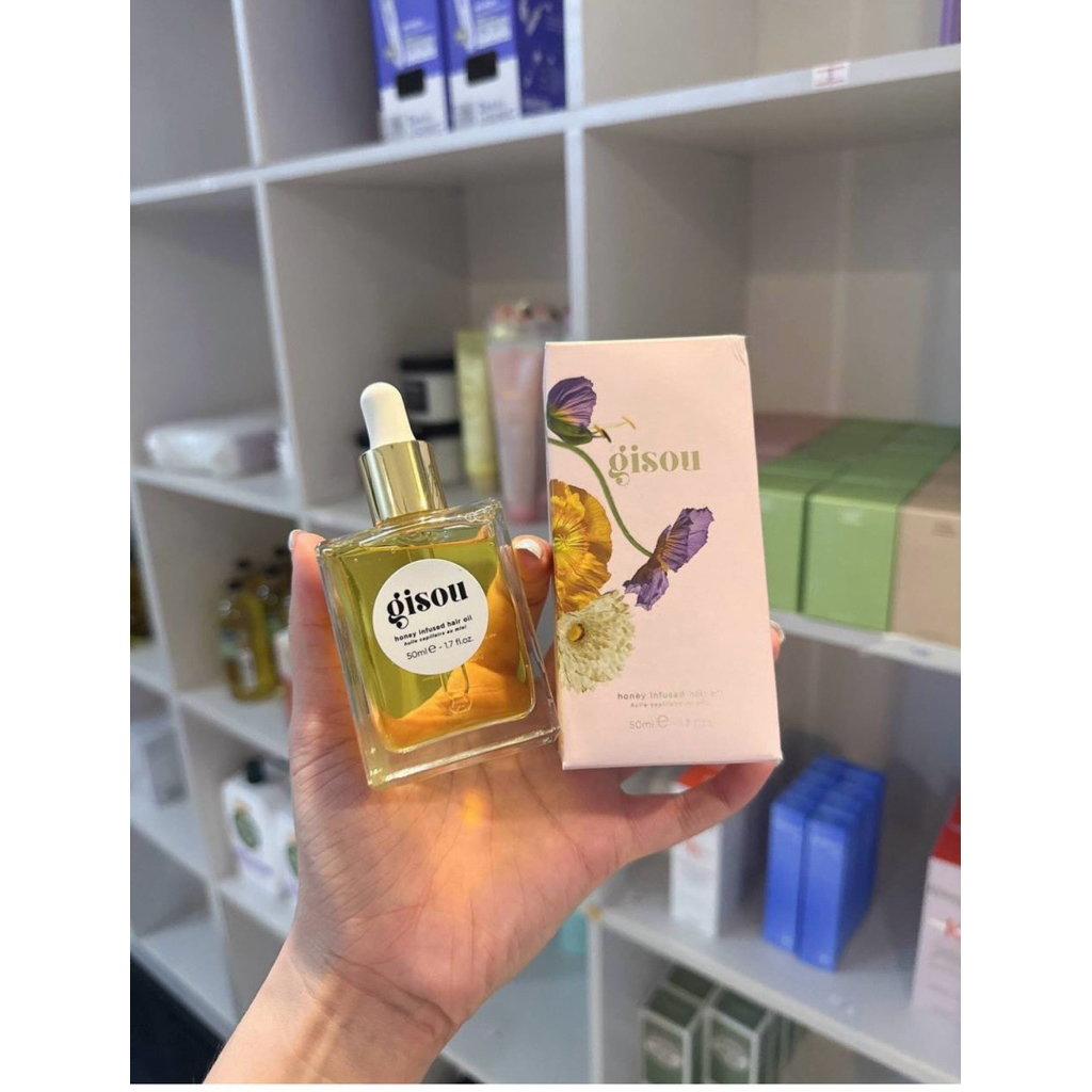 Gisou Honey Infused Hair Oil 50ml – Tinh dầu dưỡng tóc mềm mượt, bóng tóc✨