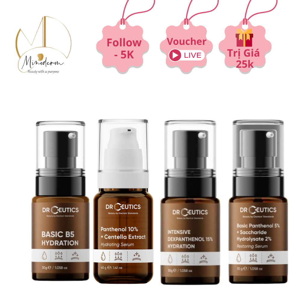 Tinh Chất DRceutics B5 basic, 10%, 15% Serum cấp ẩm phục hồi toàn diện 30ml, 100ml