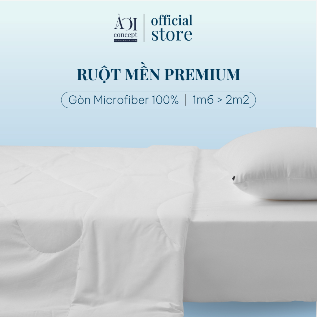 Ruột mền Premium Gòn Microfiber AOICONCEPT Chăn Lông Vũ Cao Cấp Full Size Vỏ Cotton Sản Xuất Tại Việ