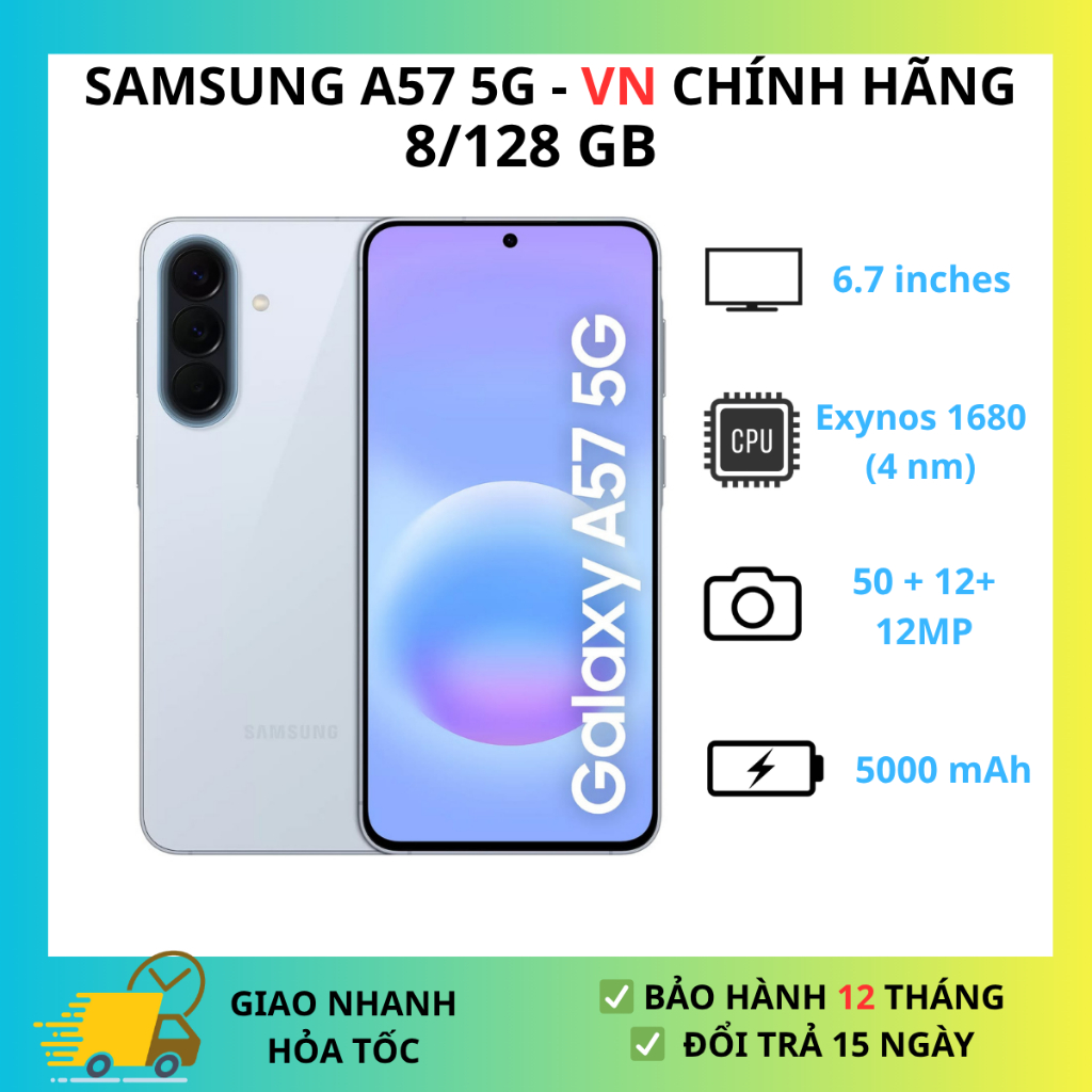 Điện Thoại Samsung Galaxy A57 5G 8GB 128GB Chính Hãng | BigBuy360 - bigbuy360.vn