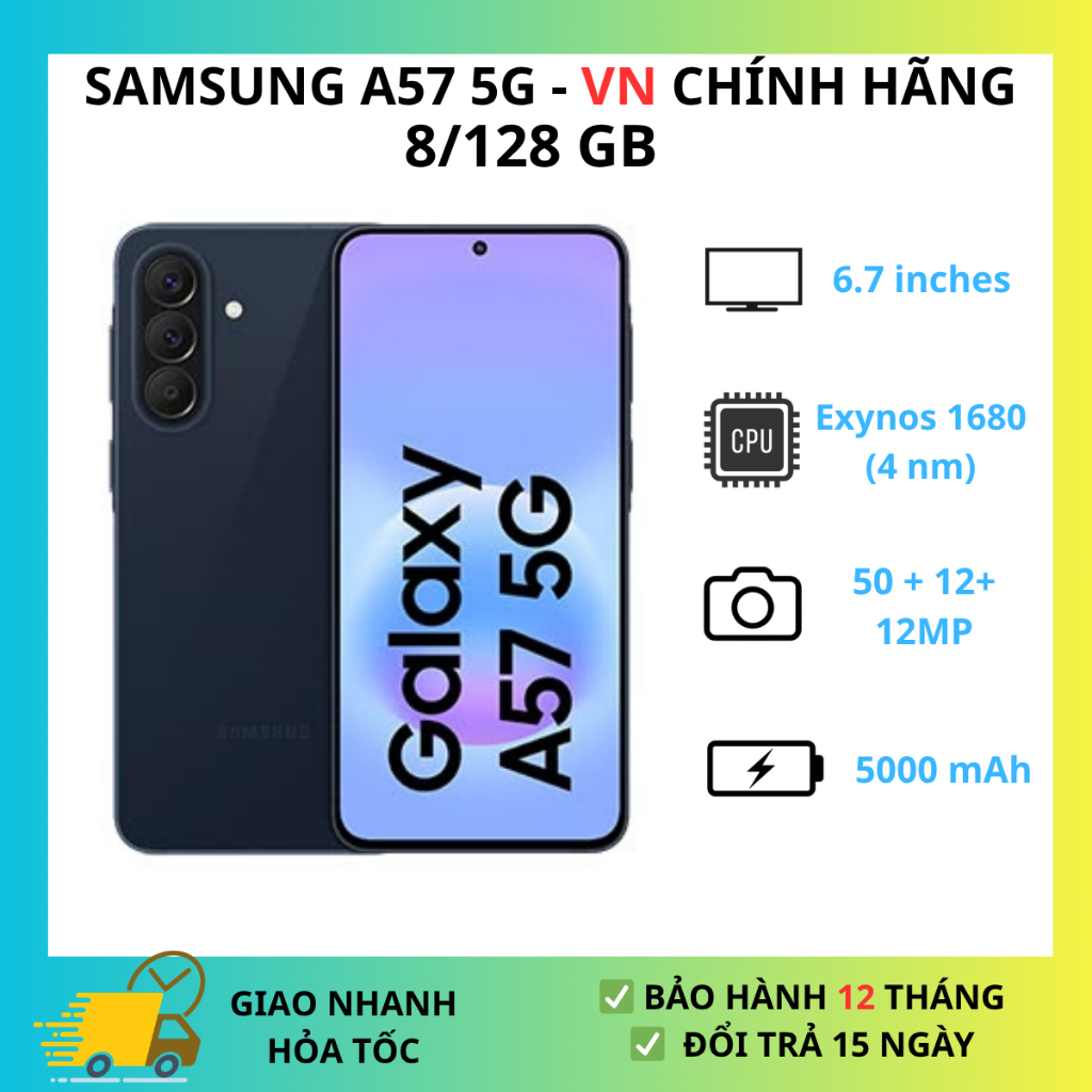 Điện Thoại Samsung Galaxy A57 5G 8GB 128GB Chính Hãng | BigBuy360 - bigbuy360.vn